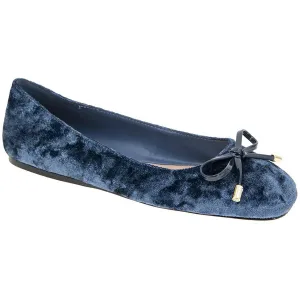 HARTLY 2 Womens Bow Velvet Ballet Flats