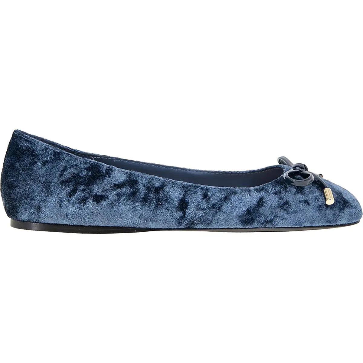 HARTLY 2 Womens Bow Velvet Ballet Flats