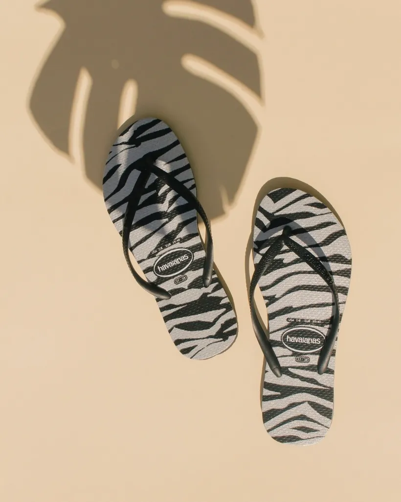 Havaianas Slim Animals Glitter Black