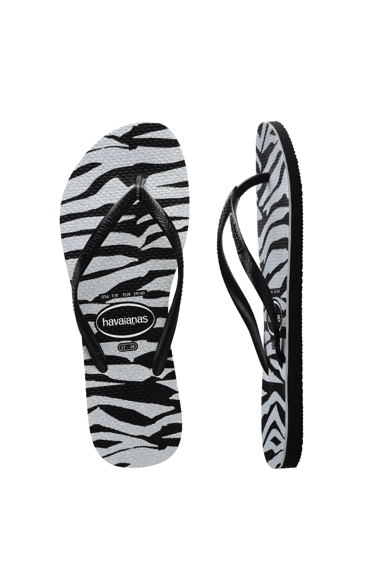 Havaianas Slim Animals Glitter Black