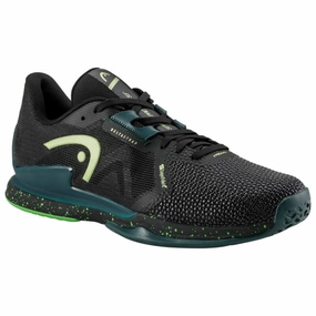 Head Sprint Pro 3.5 SF Men Tennis Shoes - Black Forest Green Head tennis shoes