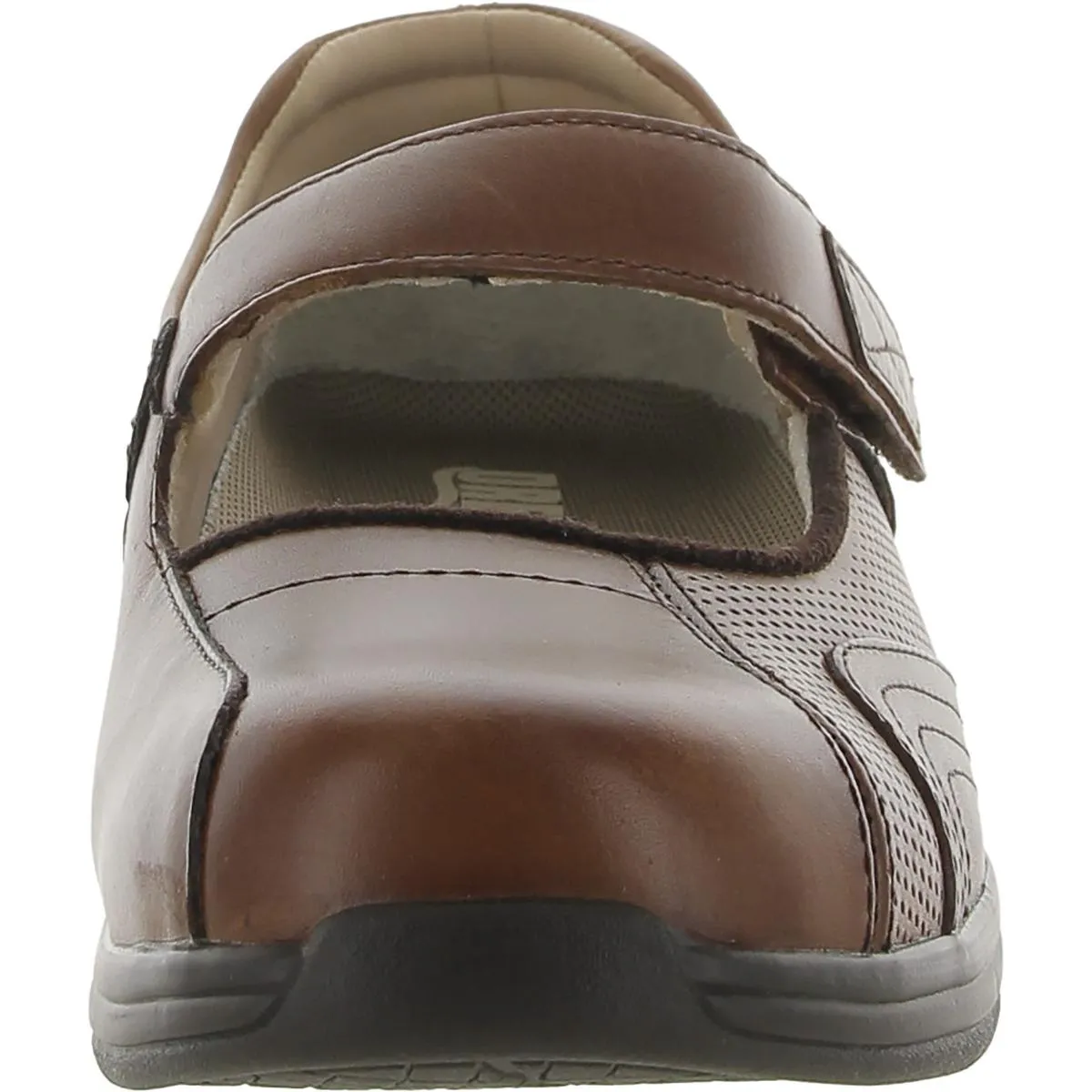 Heather Womens Leather Perforated Mary Janes