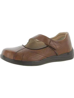 Heather Womens Leather Perforated Mary Janes