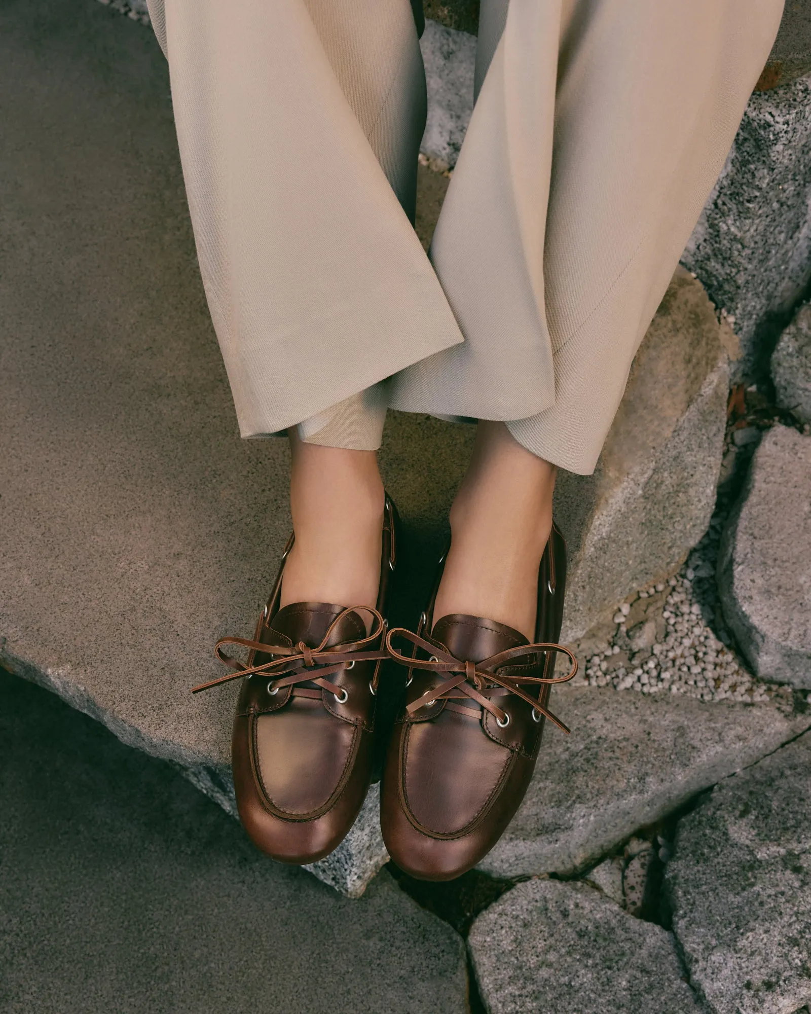 HELM LOAFERS PECAN WAXED LEATHER