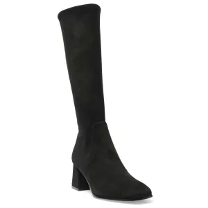 Heritage Boot in Black Suede Stretch Suede