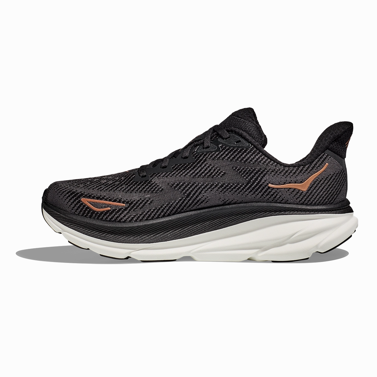 Hoka Clifton 9 - Black - Copper Performance running shoes