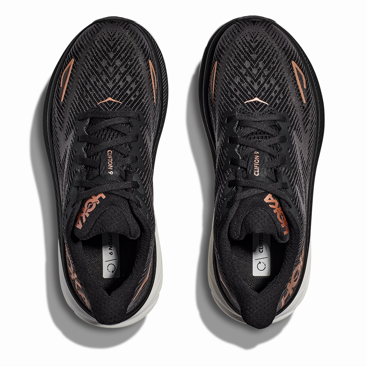 Hoka Clifton 9 - Black - Copper Performance running shoes