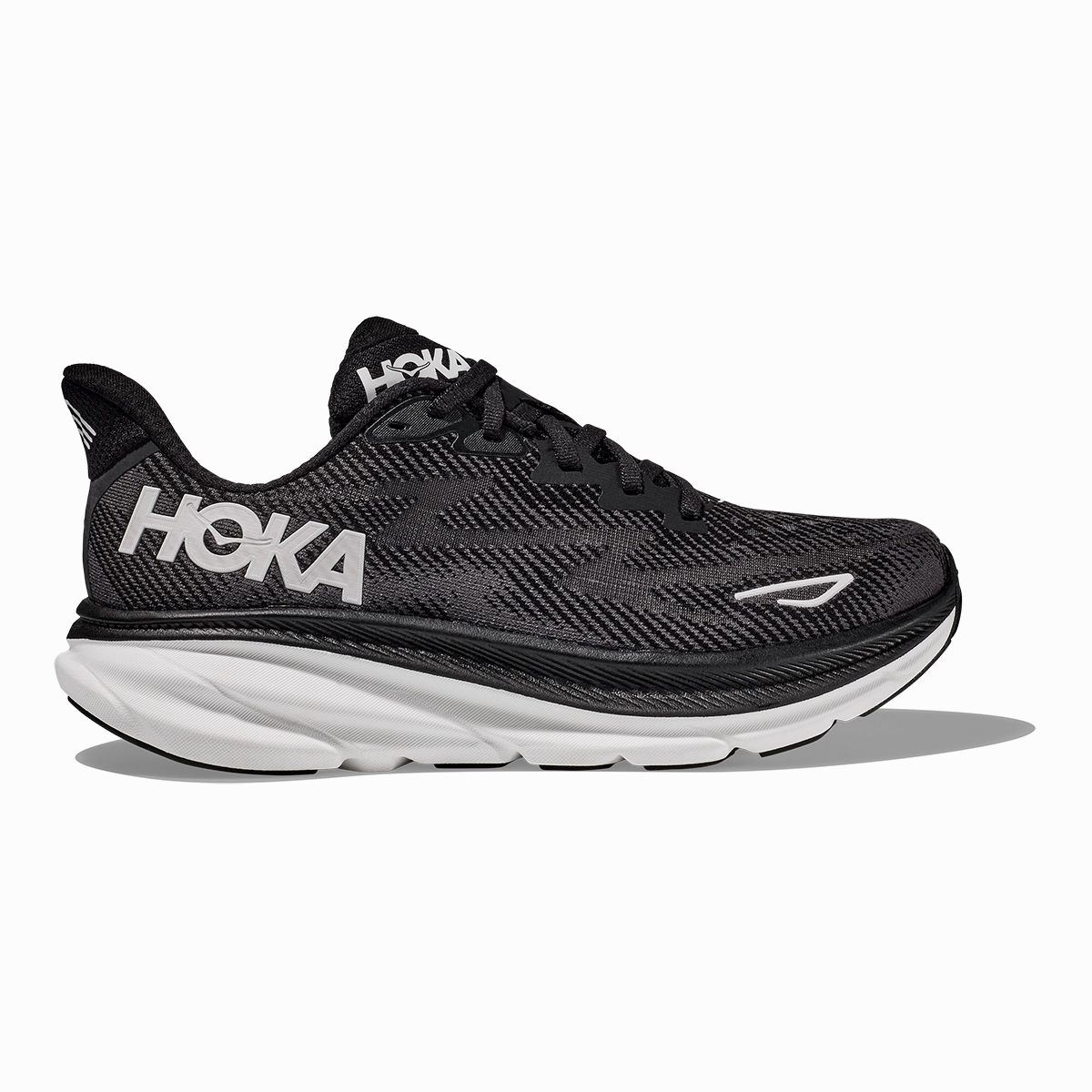 Hoka Clifton 9 - Black - White Slip-on waterproof Crocs