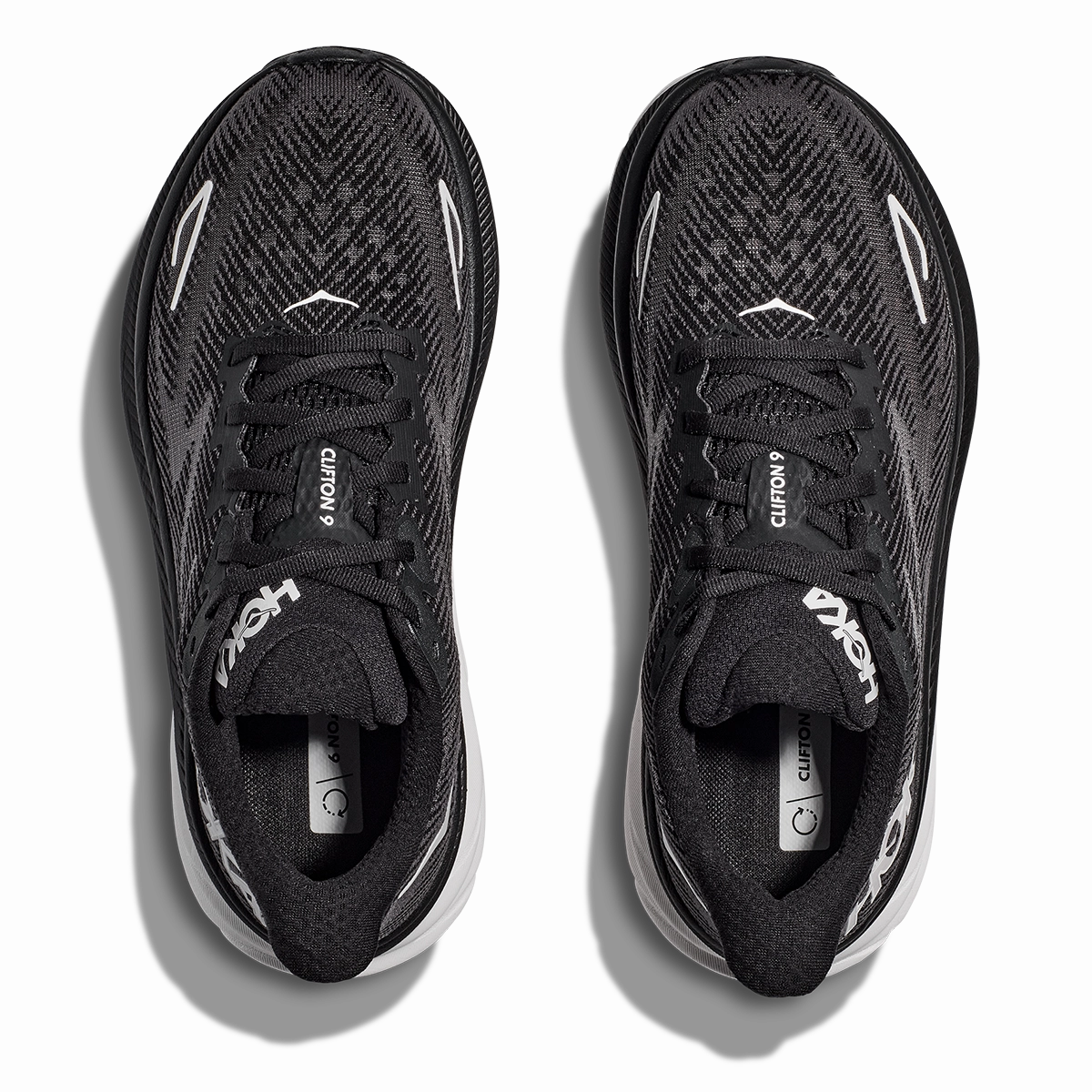 Hoka Clifton 9 - Black - White Performance running shoes