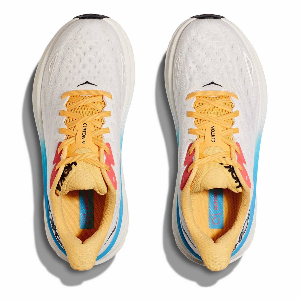 Hoka Clifton 9 - Blanc de Blanc - Swim Day Performance running shoes