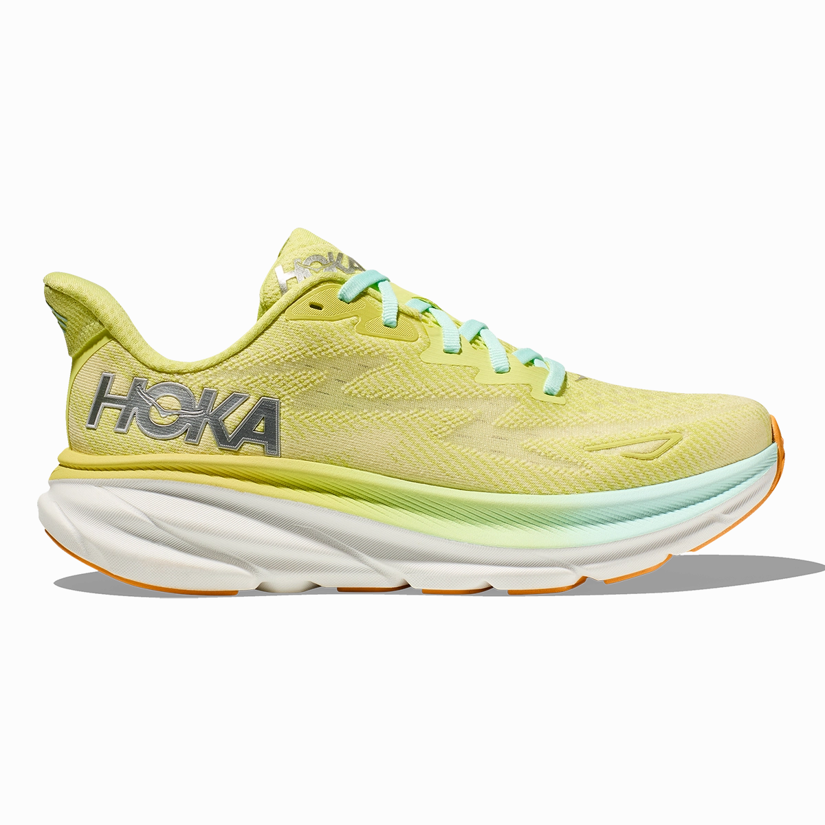Hoka Clifton 9 - Citrus Glow - Sunlit Ocean Slip-on waterproof Crocs