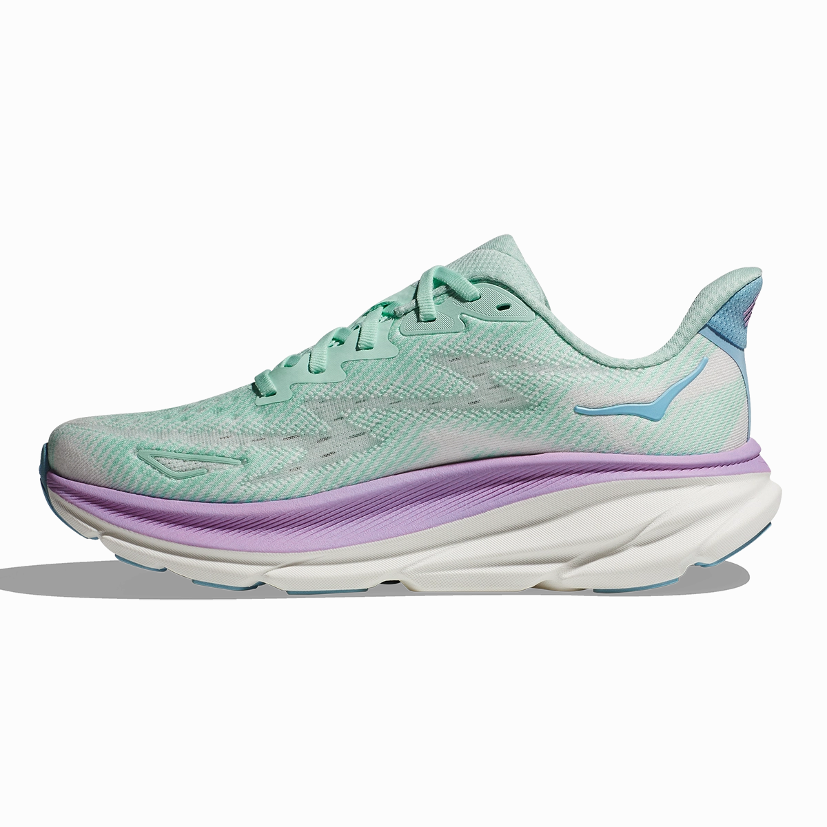 Hoka Clifton 9 - Sunlit Ocean - Lilac Mist Performance running shoes