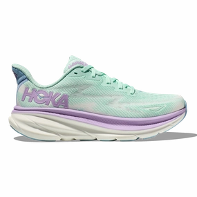 Hoka Clifton 9 - Sunlit Ocean - Lilac Mist Slip-on waterproof Crocs
