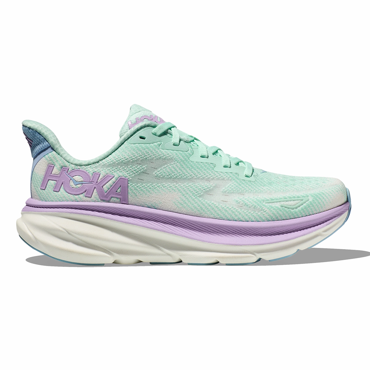 Hoka Clifton 9 - Sunlit Ocean - Lilac Mist Slip-on waterproof Crocs