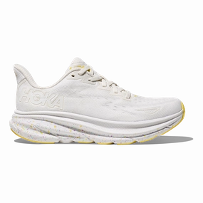 Hoka Clifton 9 - White - Lemonade Slip-on waterproof Crocs