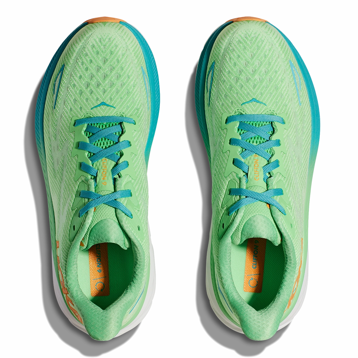 Hoka Clifton 9 - Zest - Lime Glow Performance running shoes