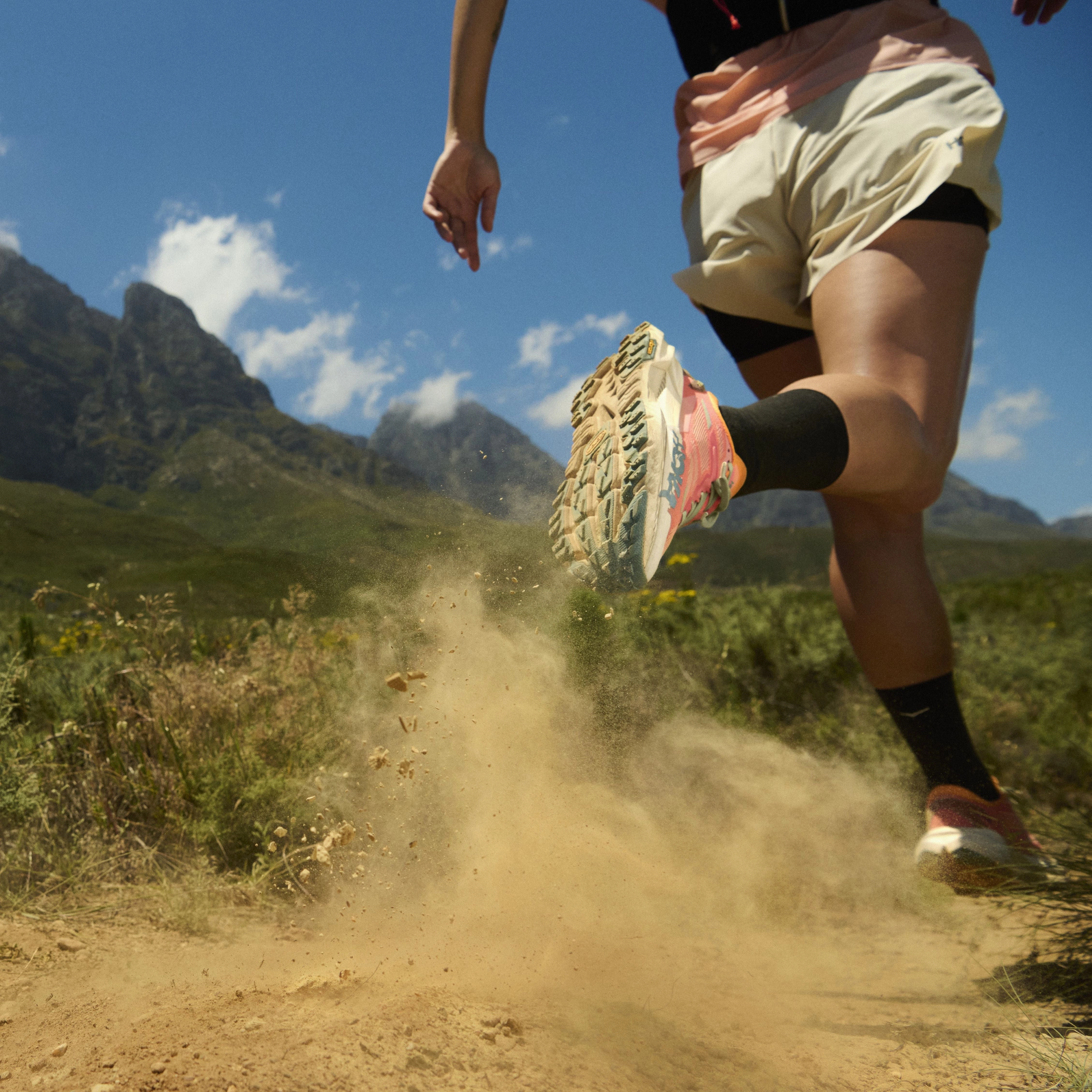 Hoka Mafate X | Feldspar / Mountain Fog | Womens Hoka versatile athletic footwear