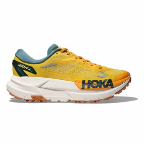 Hoka Mafate X | Zest / Mountain Fog | Mens Hoka everyday athletic sneakers for recovery