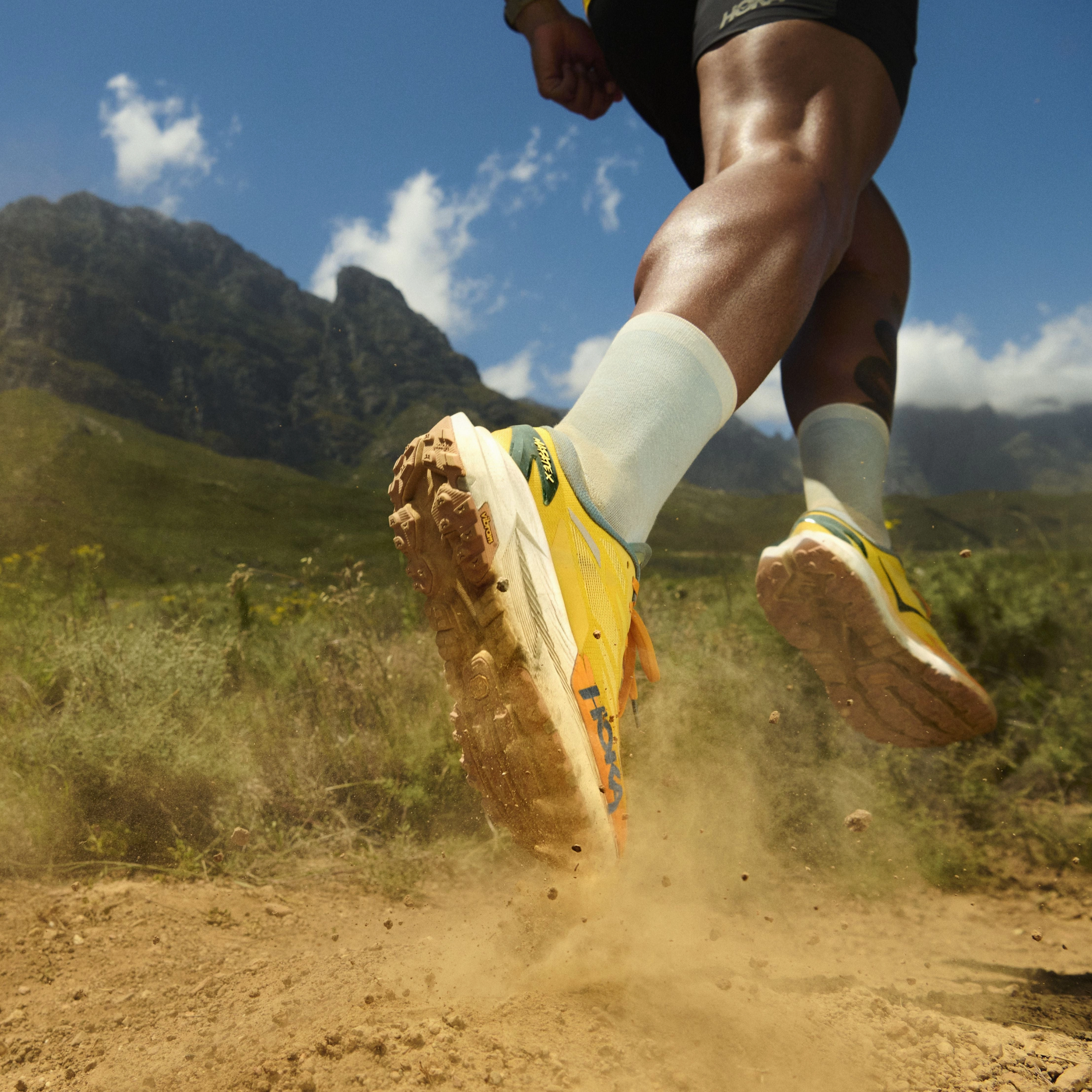 Hoka Mafate X | Zest / Mountain Fog | Mens Hoka versatile athletic footwear