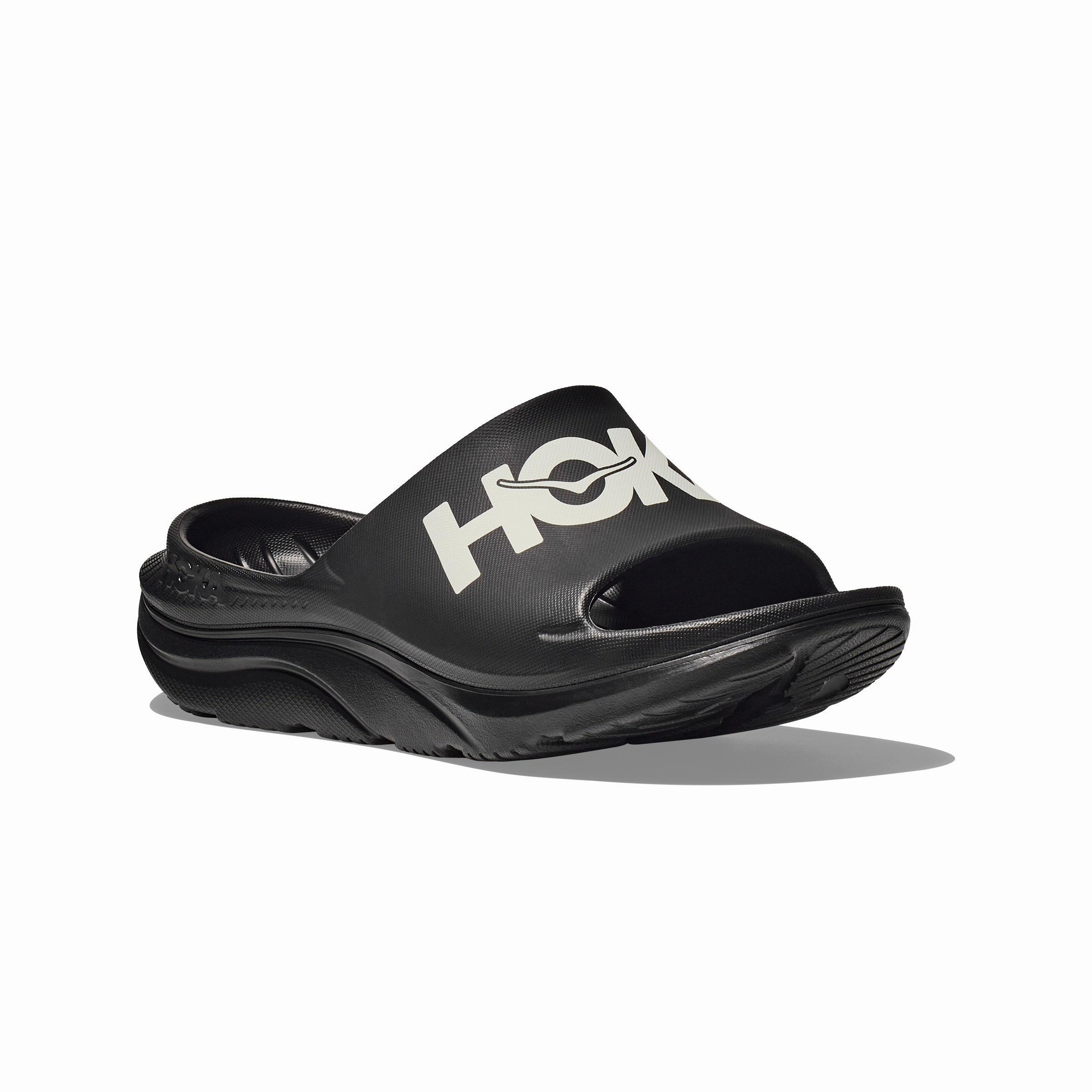 Hoka Ora Athletic Slide | Black / White | Unisex Hoka versatile athletic footwear
