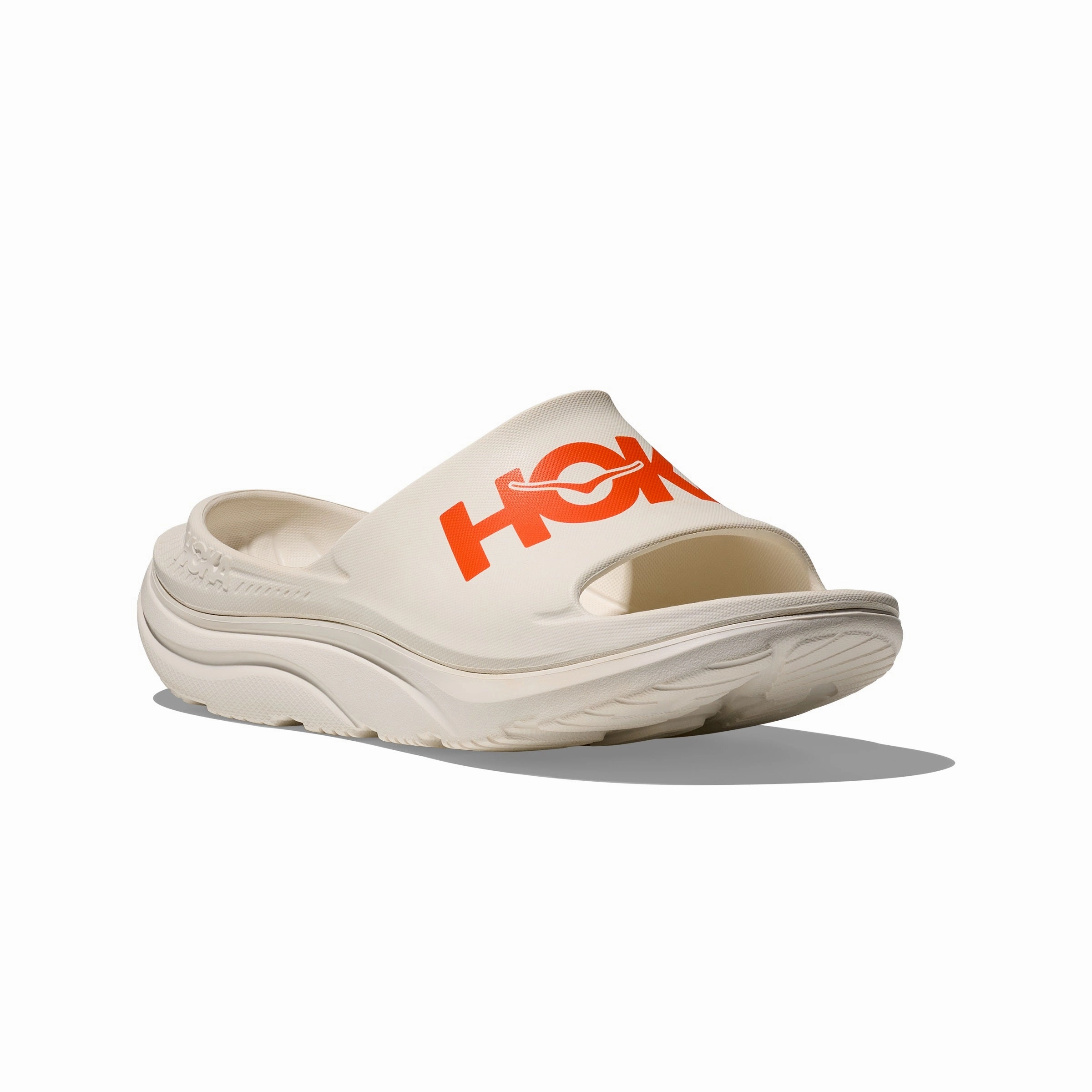 Hoka Ora Athletic Slide | Frost / Lava | Unisex Hoka versatile athletic footwear