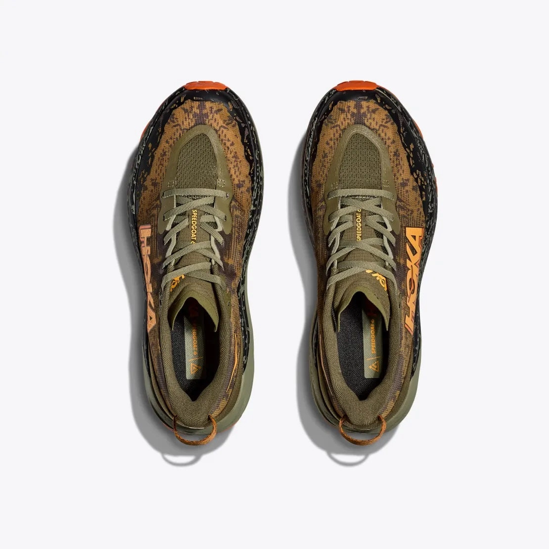 Hoka Speedgoat 6 | Antique Olive / Squash | Mens Hoka versatile athletic footwear
