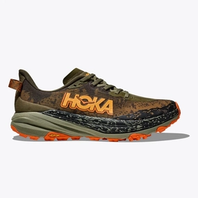 Hoka Speedgoat 6 | Antique Olive / Squash | Mens Hoka everyday athletic sneakers for recovery