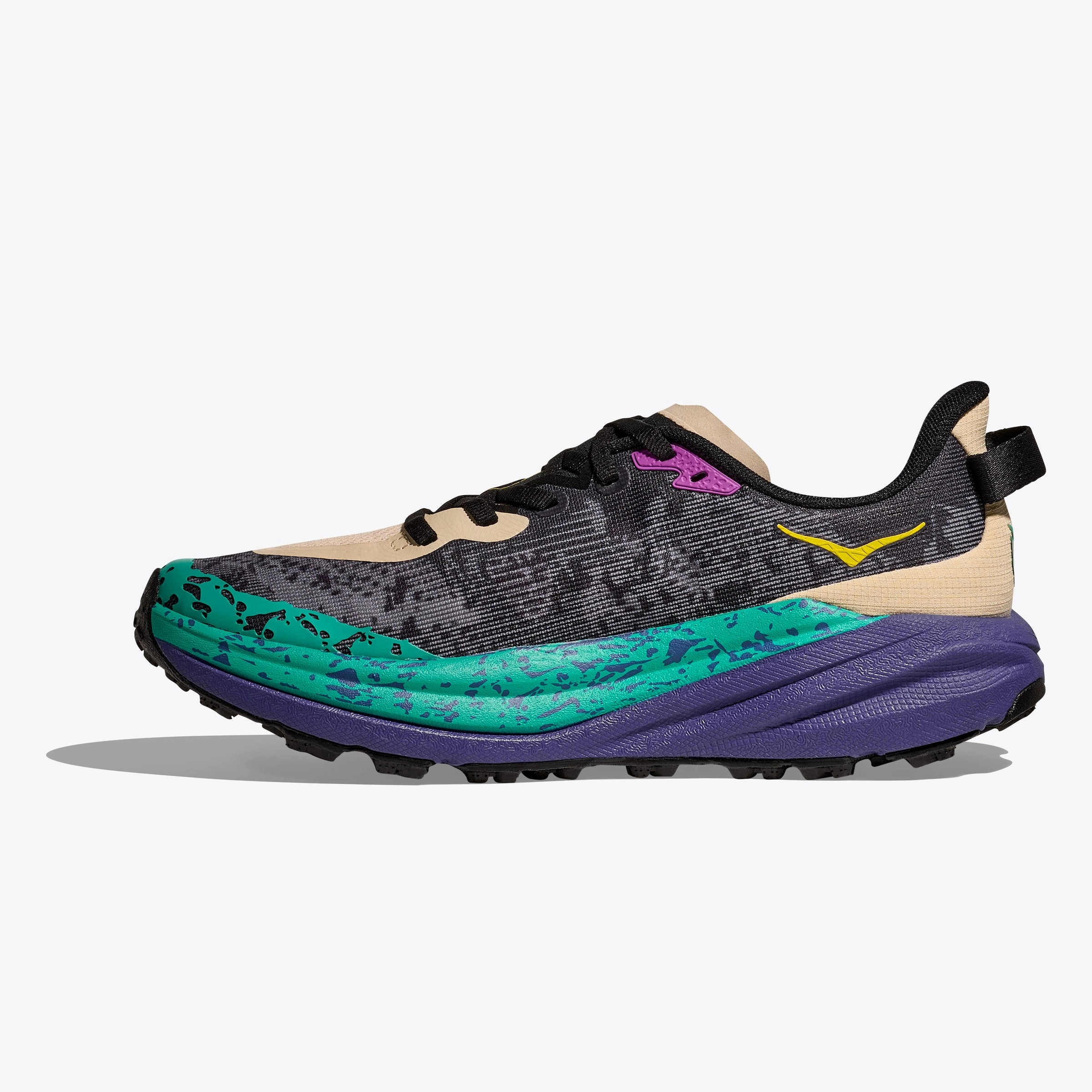 Hoka Speedgoat 6 | Oatmeal / Mountain Iris | Mens Hoka versatile athletic footwear