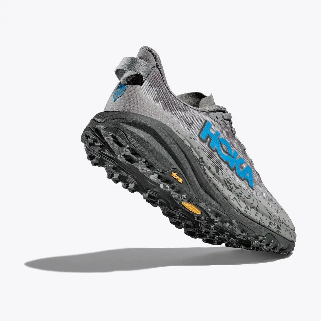 Hoka Speedgoat 6 Wide | Galactic Grey / Hoka Blue | Mens Hoka versatile athletic footwear
