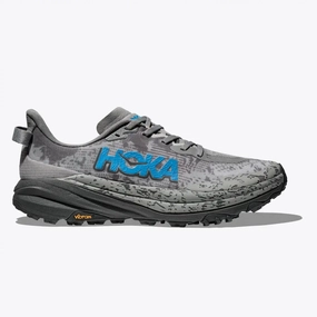 Hoka Speedgoat 6 Wide | Galactic Grey / Hoka Blue | Mens Hoka everyday athletic sneakers for recovery