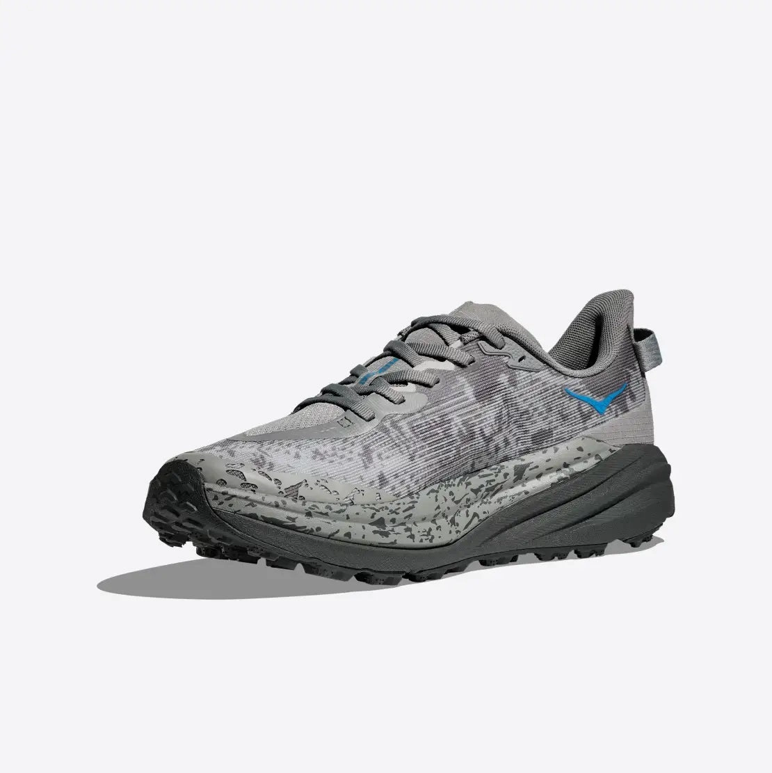 Hoka Speedgoat 6 Wide | Galactic Grey / Hoka Blue | Mens Hoka versatile athletic footwear
