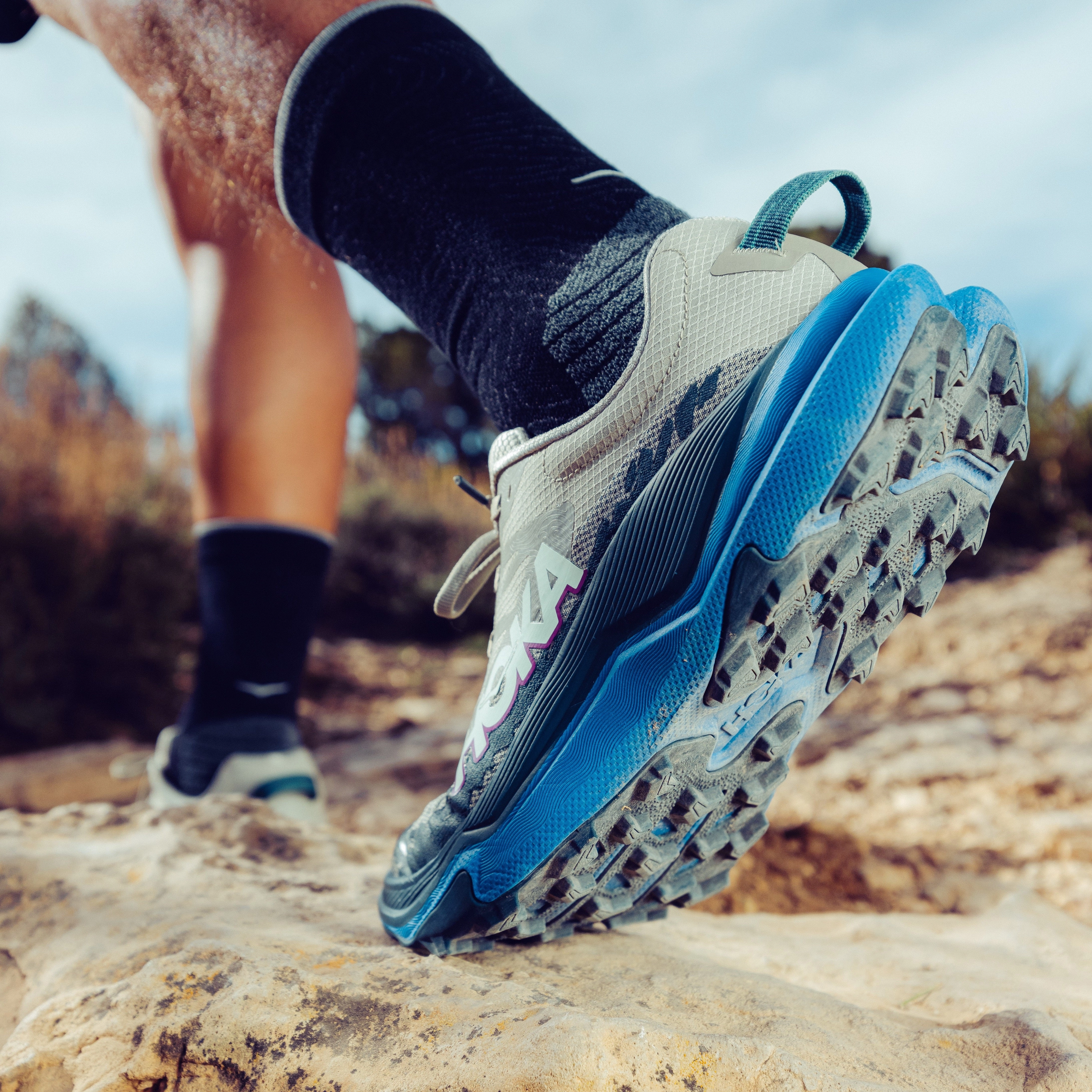 Hoka Torrent 4 | Farro / Ultramarine | Mens Hoka versatile athletic footwear