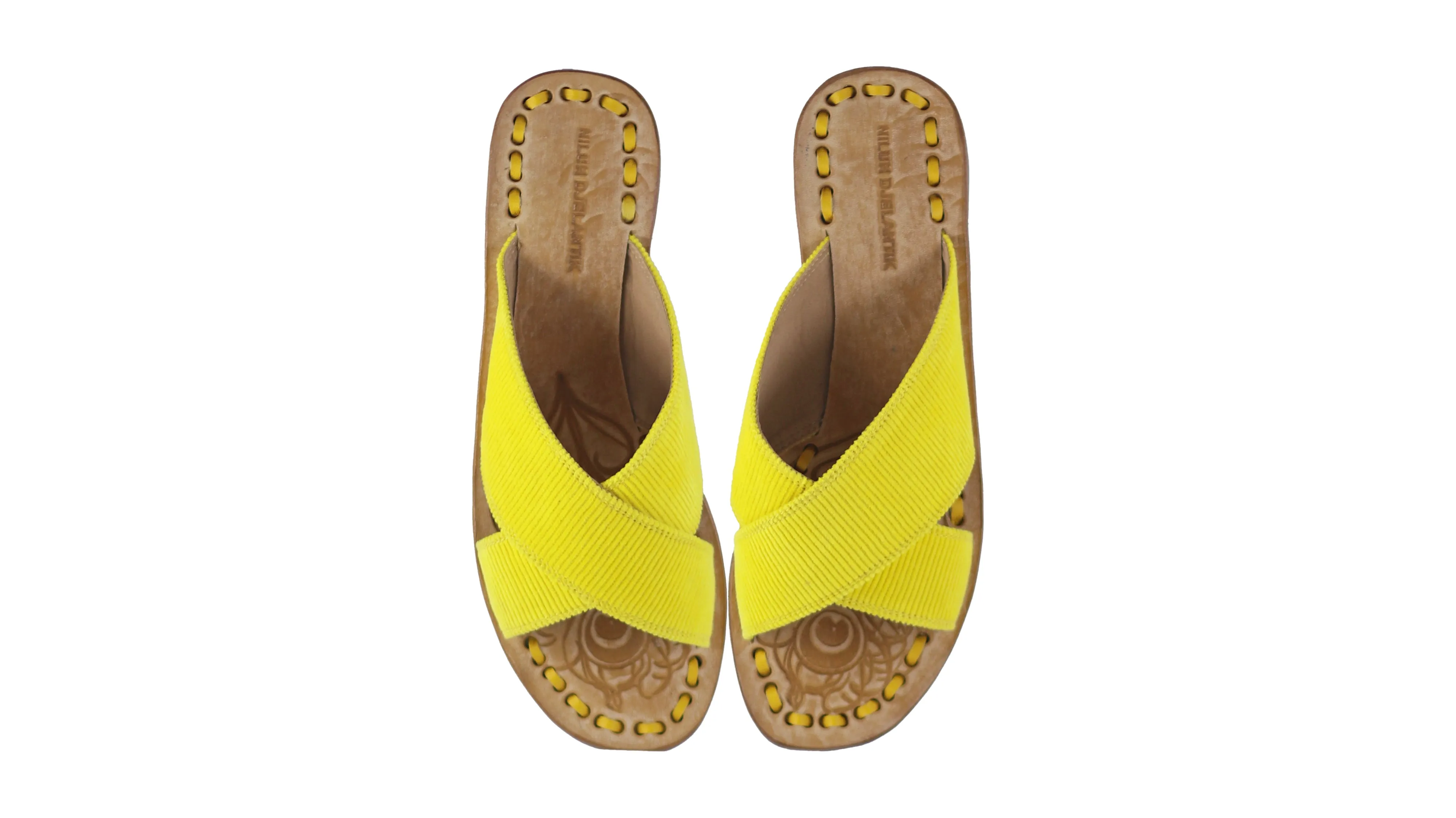 Ines 20mm Flat - Yellow Corduroy