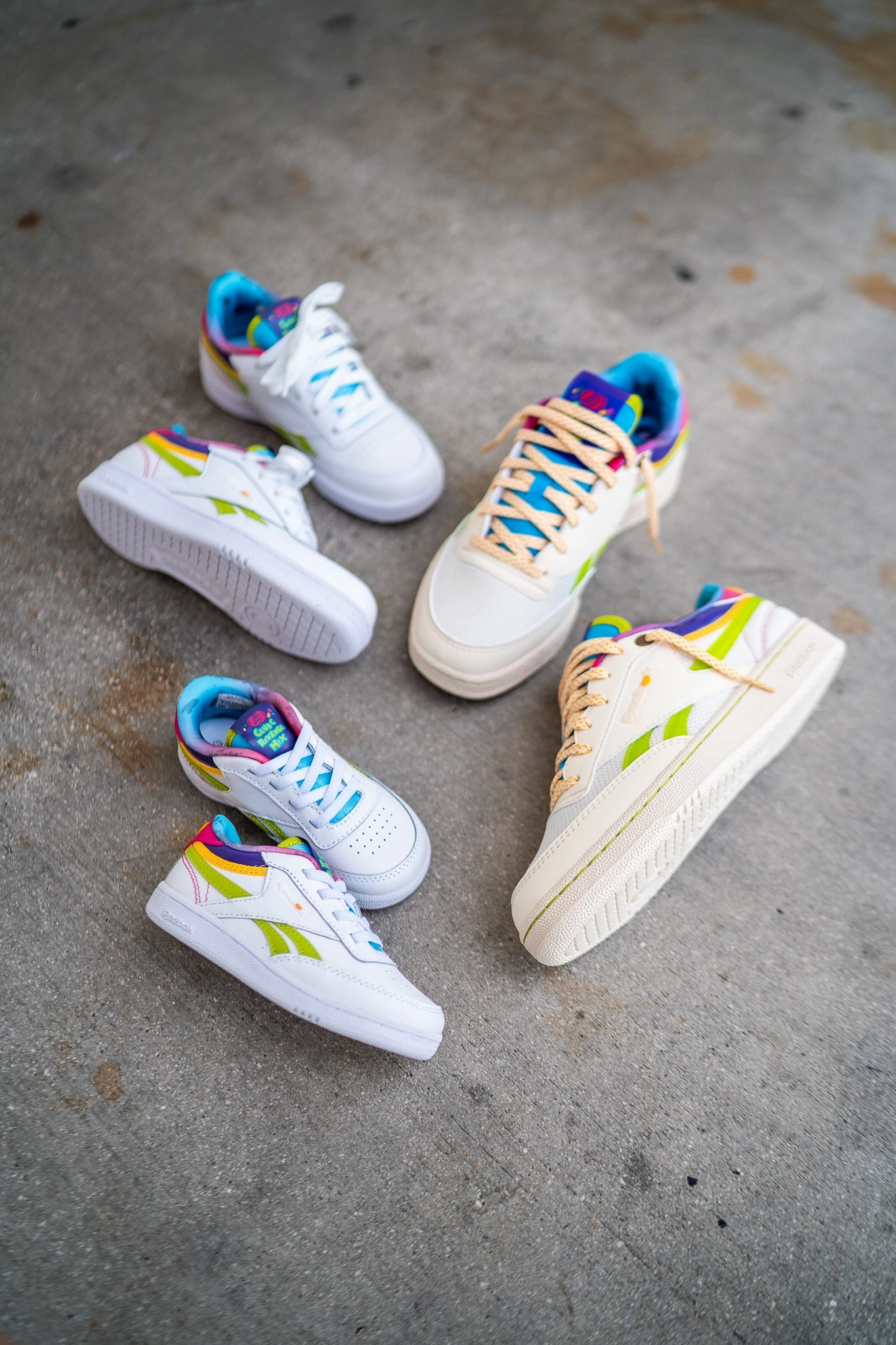 INFANTS Reebok x JELLY BELLY Club C Revenge (White/Revenge) Reebok classic athletic shoes