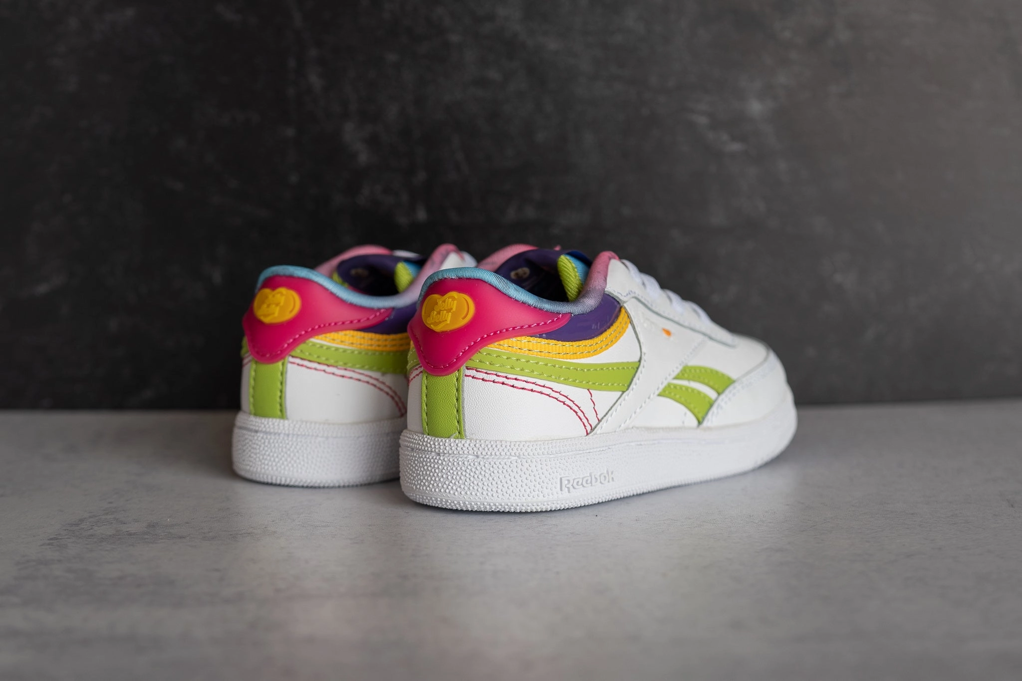 INFANTS Reebok x JELLY BELLY Club C Revenge (White/Revenge) Reebok classic athletic shoes