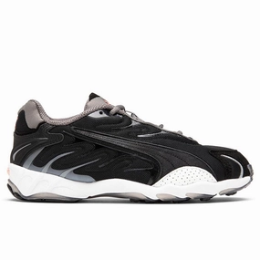 Inhale Flares - Black/White Puma trainers with bold stripe logo