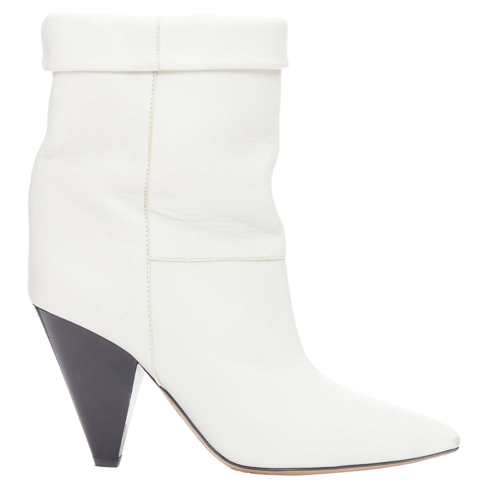 Isabel Marant Rouxa off leather cone heel boots