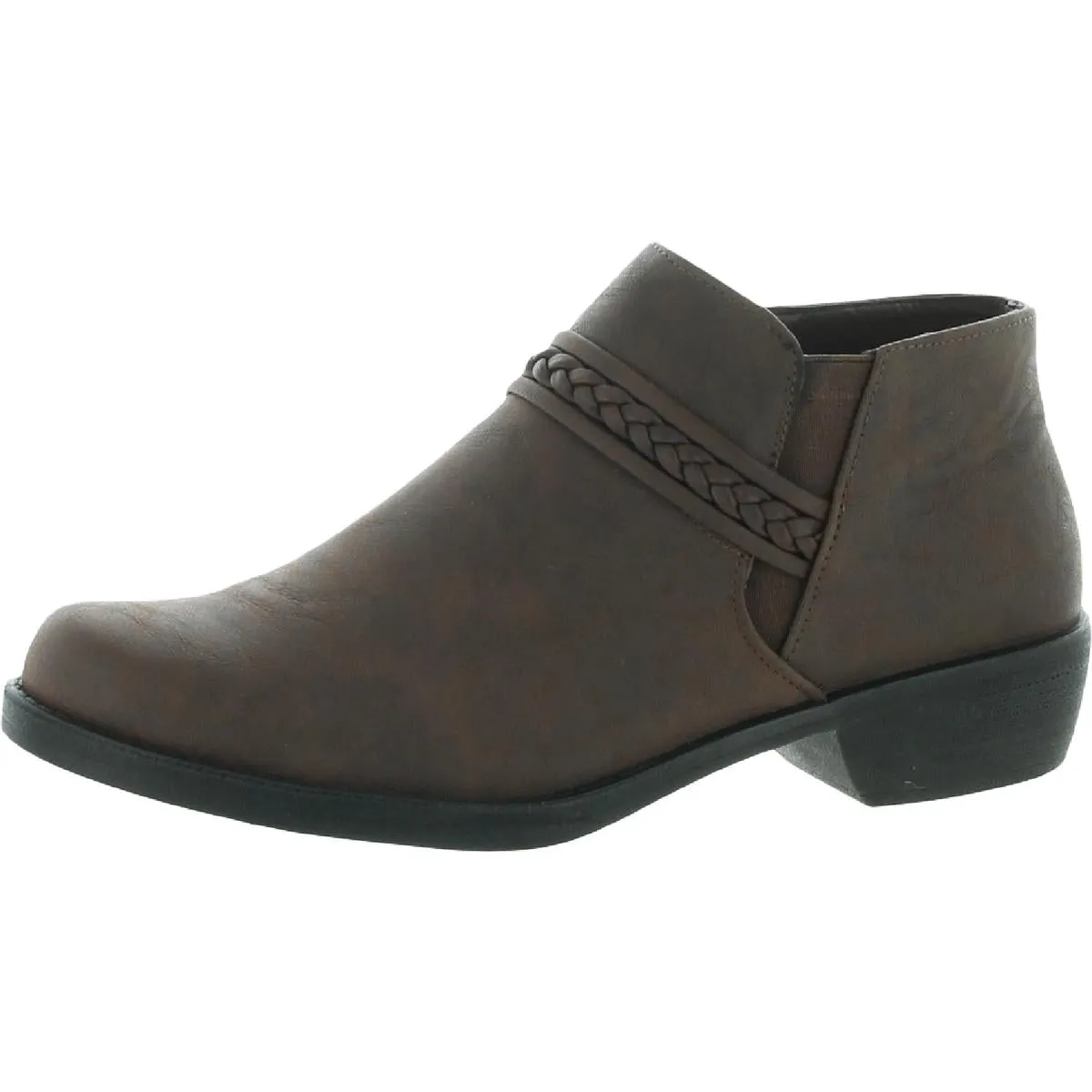 Jalia Womens Almond Toe Braided Booties
