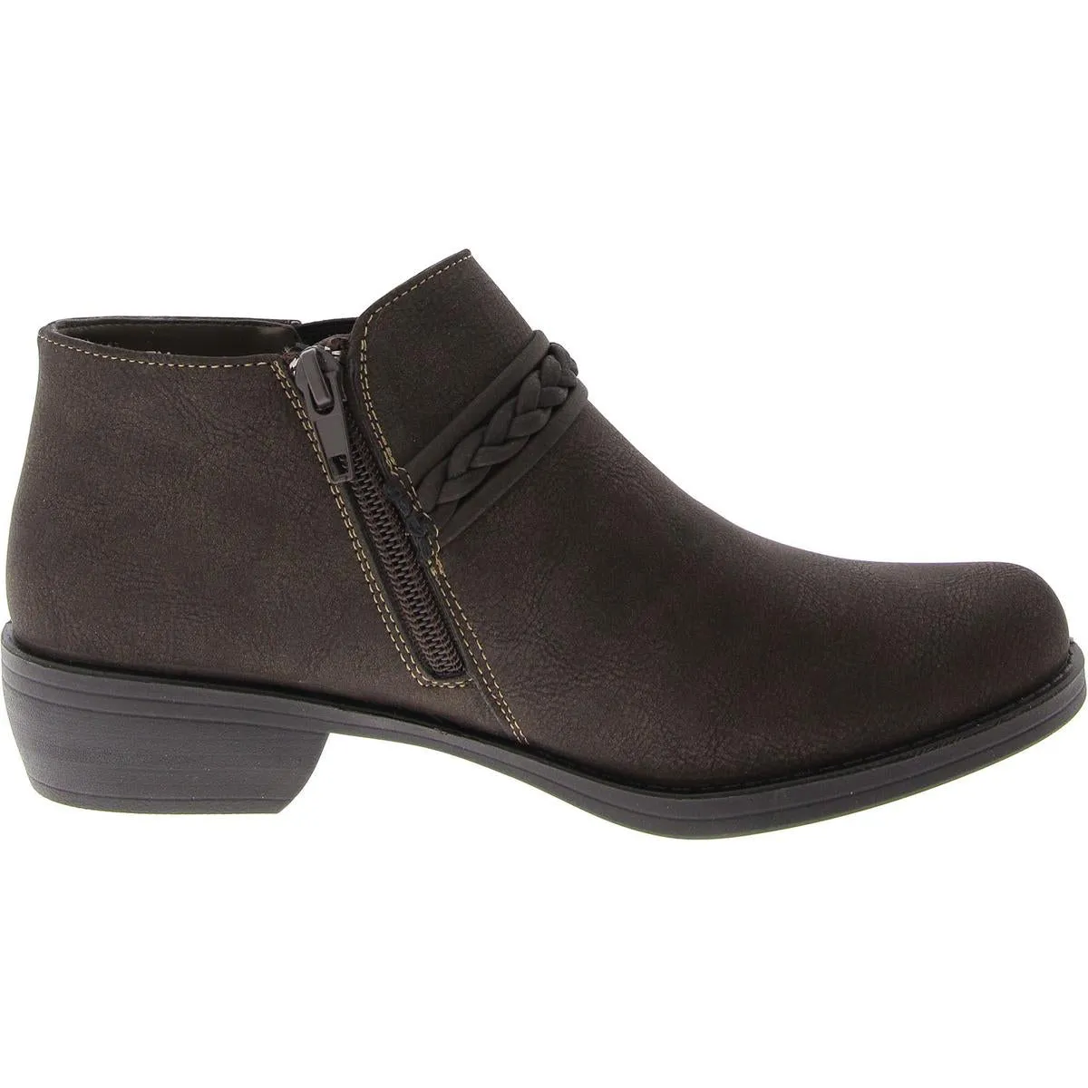 Jalia Womens Almond Toe Braided Booties