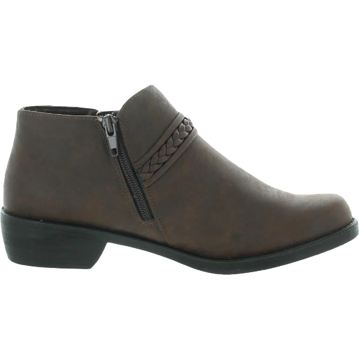 Jalia Womens Almond Toe Braided Booties