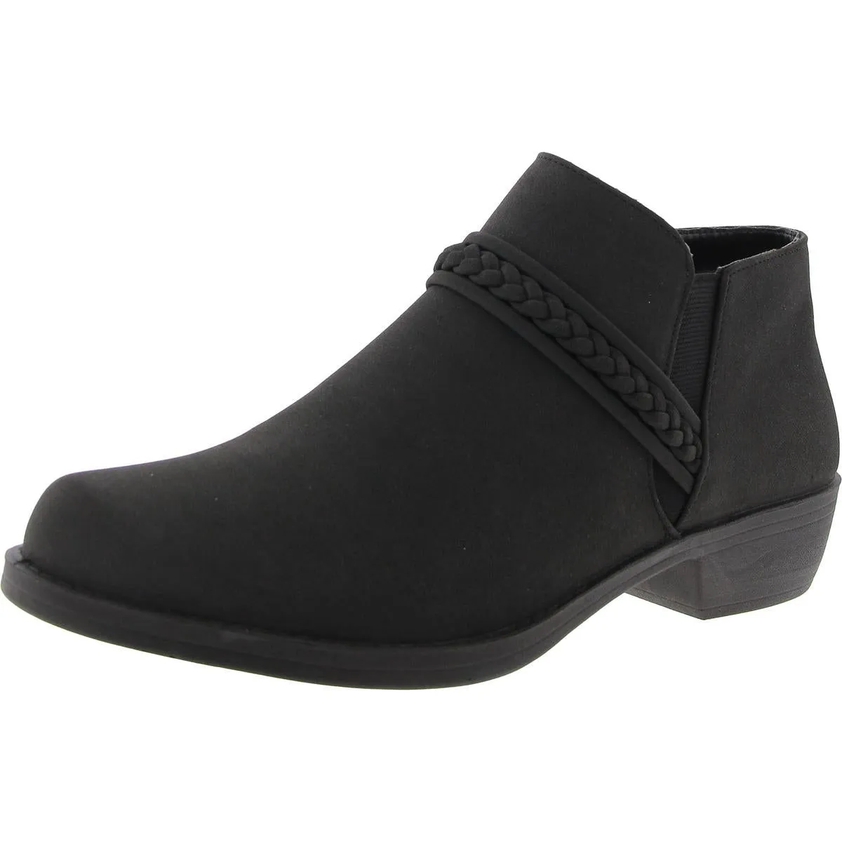 Jalia Womens Almond Toe Braided Booties