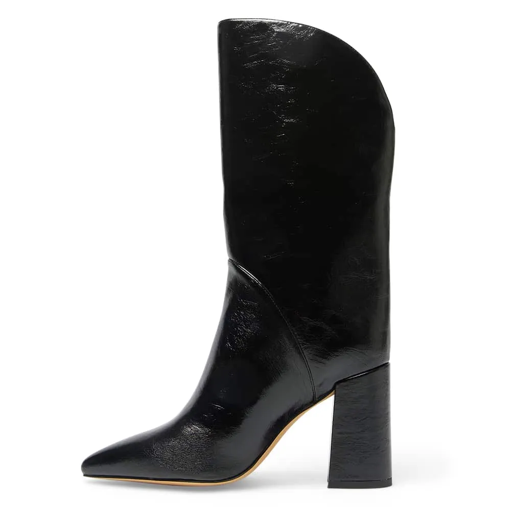 Jared Boot in Black Hi Shine