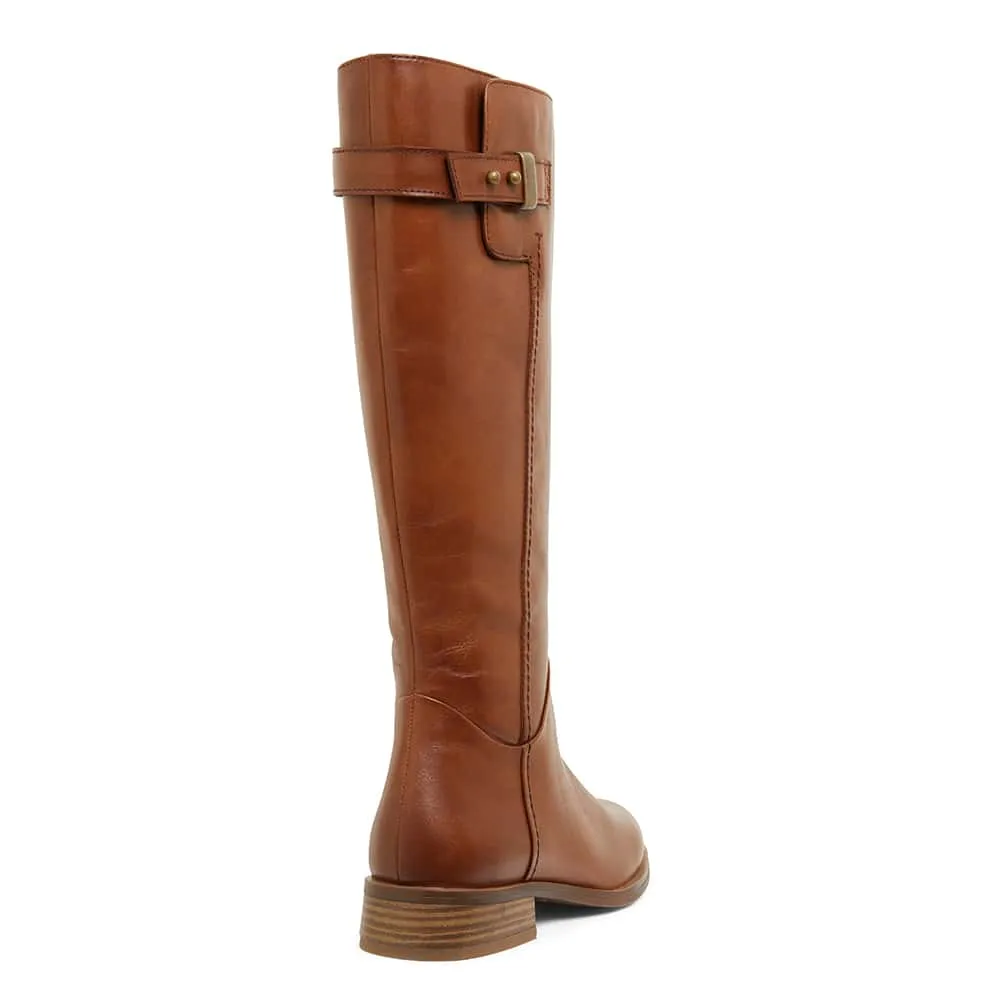 Jenna Boot in Mid Brown Leather
