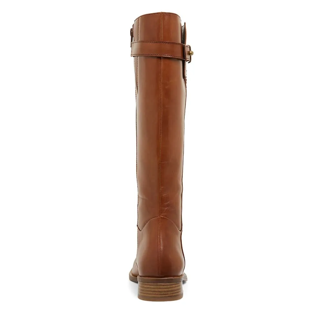 Jenna Boot in Mid Brown Leather