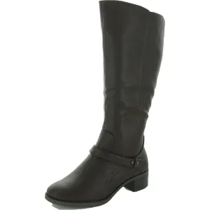 Jewel Womens Faux-Leather Tall Knee-High Boots