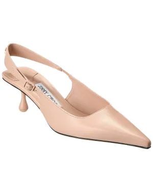 Jimmy Choo Amel 50 Leather Slingback Pump