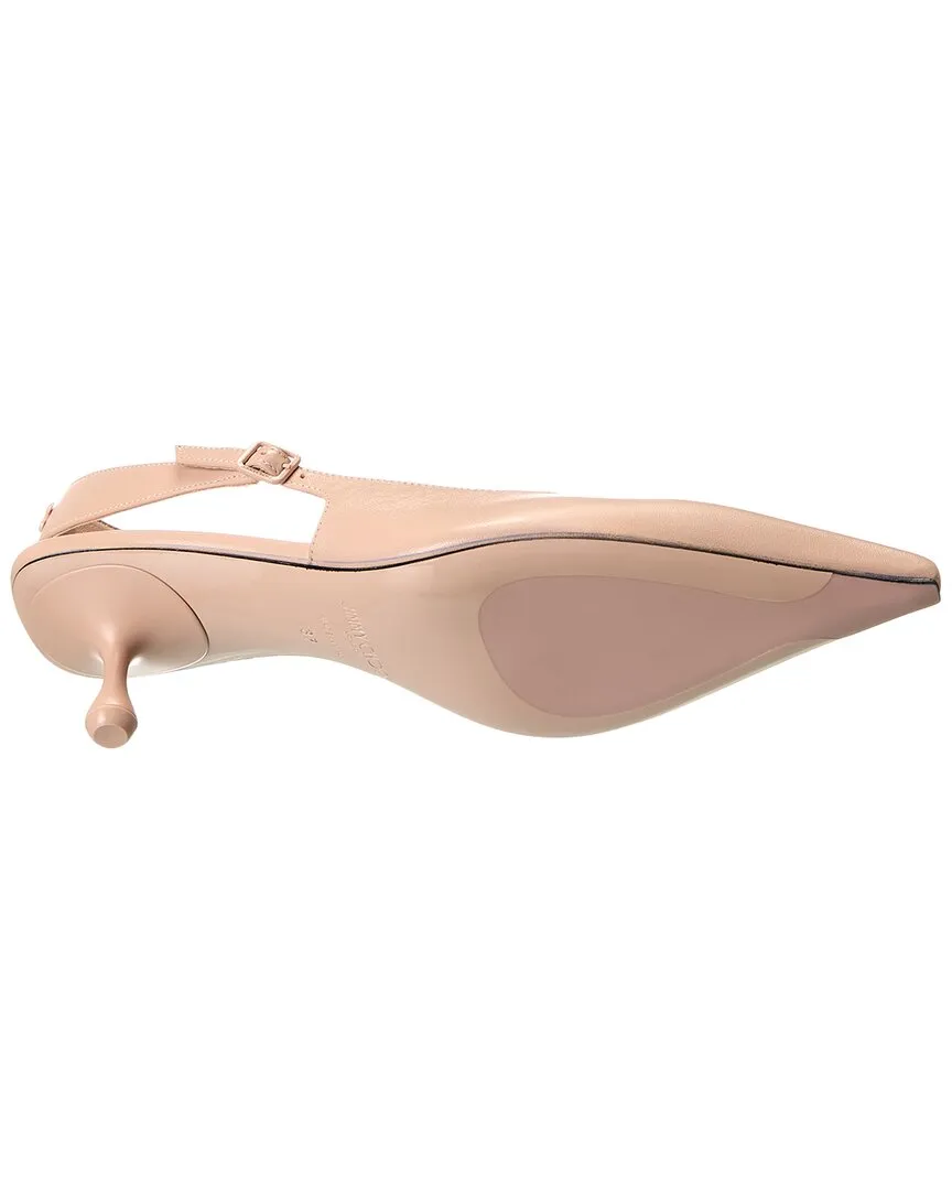 Jimmy Choo Amel 50 Leather Slingback Pump
