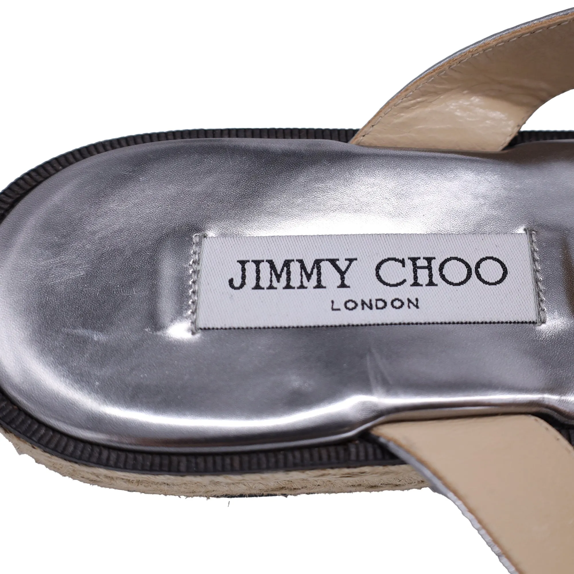 Jimmy Choo Espadrilles in Silver Leather
