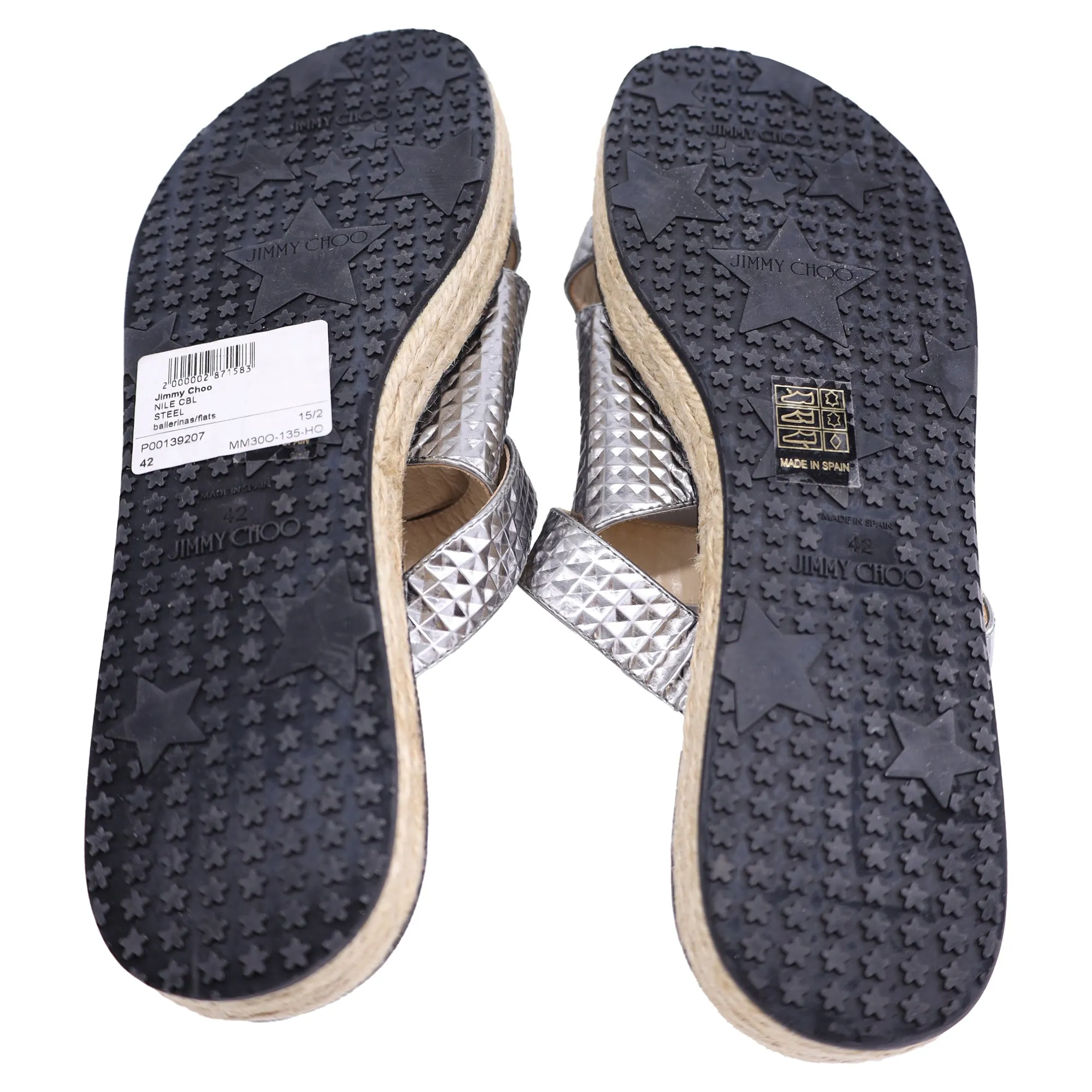 Jimmy Choo Espadrilles in Silver Leather