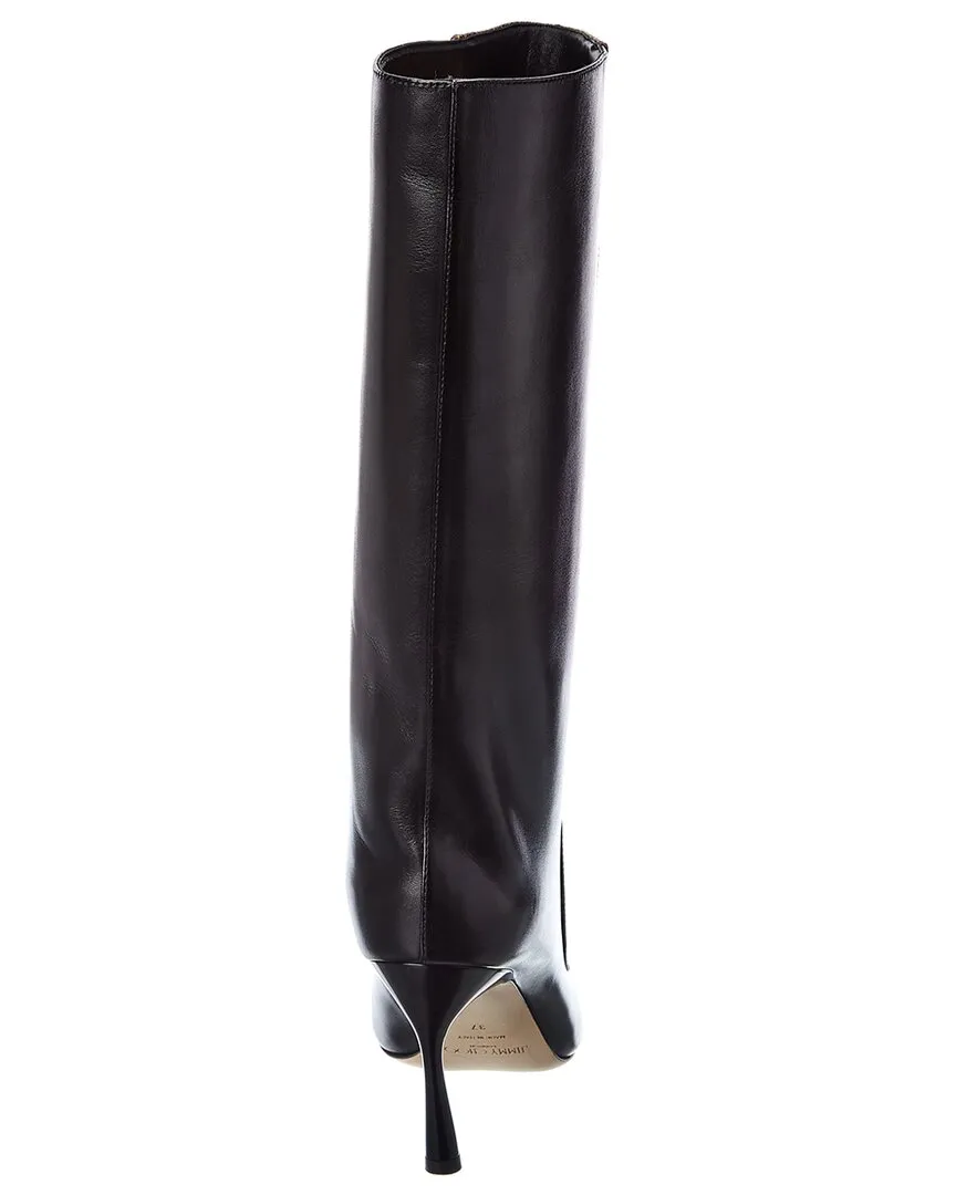 Jimmy Choo Mabyn 85 Snake-Embossed Leather Boot
